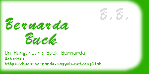 bernarda buck business card